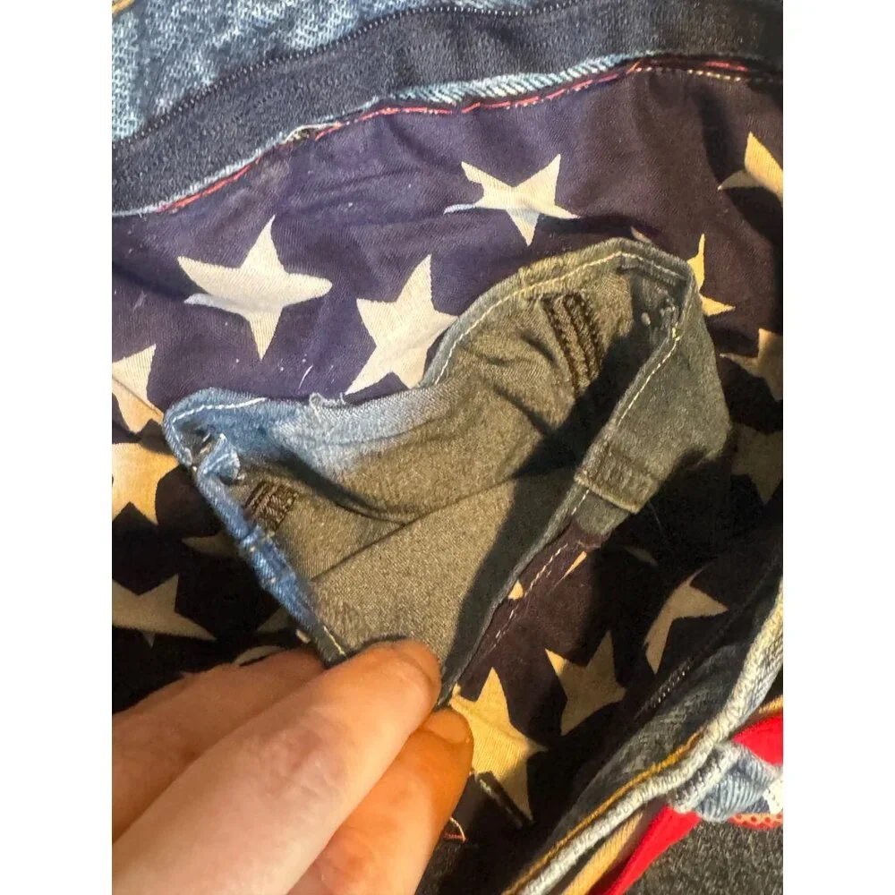 Shabby Boho Upcycled Wrangler Denim Lace Purse‎ Shoulder Bag Americana